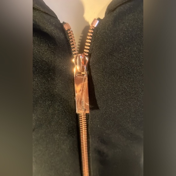 Ted Baker Cap Sleeve Ravana Front-Zip Cocktail Midi Sheath Dress Black Womens 4 - Picture 6 of 11